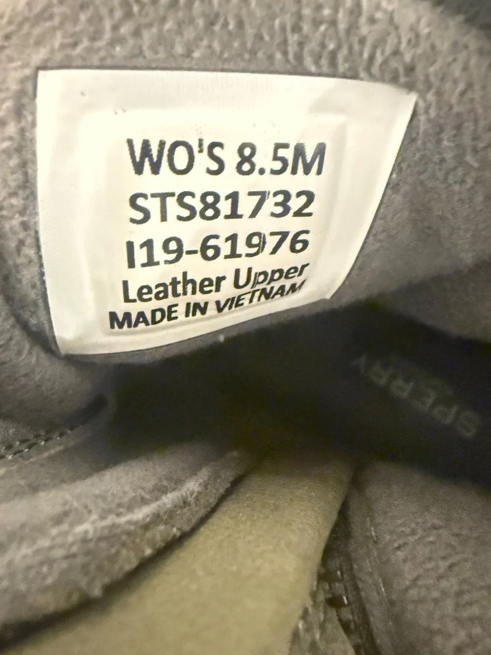 Sperry® (Women's SIZE 8.5) Saltwater Duck Boot in Grey